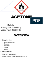 Acetone: Made By-Shivang Patel (13BCH042) Vedant Patel (13BCH043)