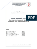 Reporte de Práctica Saponificación A y B