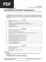 Msp-Exp430G2 Launchpad™ Development Kit: User'S Guide