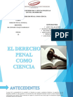 El Derecho Penal Como Ciencia