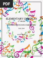 Elementary Unit Plan: 4 Grade Eighth/Sixteenth Note Combinations