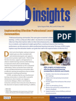 Insights: Implementing Effective Professional Learning Communities