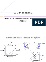 CE-324 Lecture 1: Mohr Circle and Pole Method For Calculating Stresses