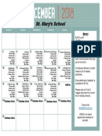 2018 December Lunch Calendar