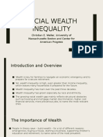 Racial Wealth Inequality: Christian E. Weller, University of Massachusetts Boston and Center For American Progress