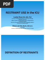 Restraint Use in The Icu