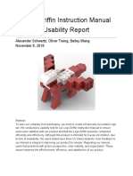 Lego Griffin Instruction Manual Usability Report: Alexander Schwartz, Oliver Tseng, Bailey Wang November 8, 2018