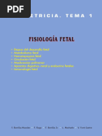 Fisiología Fetal Obstetricia. Tema 1 PDF