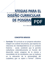 ESTRATEGIAS para El Diseño Curricular de Posgrado