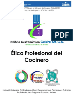 Etica Profesional Del Cocinero