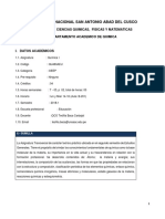 Silabo Quimica I Educacion 2018