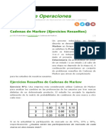 Cadenas de Markov Ejercicios Resueltos 1 8 1 6