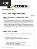 Basic OH&S Program Elements