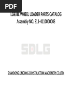 Lg938L Wheel Loader Parts Catalog Assembly NO. E11-4110000003