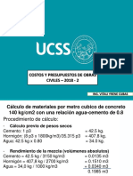 Aporte Unitario de Materiales para Concreto Simple