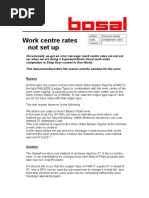 Work Centre Rates Not Set Up: Reason