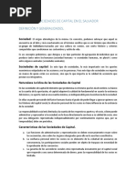 Sociedades Capitales en El Salvador