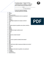 Examen Del Segundo Parcial de Estudios Sociales