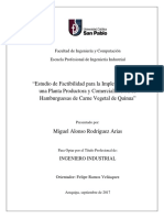 Estudio de Factibilidad para La Implementacion de Una Fabrica de Hamburguesas de Carne de Quinua