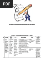 Matriz de Programación Curricular de 1 A 6 Grado