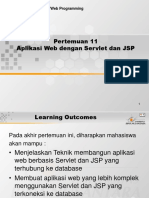 Pertemuan 11 Aplikasi Web Dengan Servlet Dan JSP: Matakuliah: T0053/Web Programming Tahun: 2006 Versi: 2