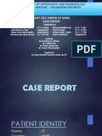 Giant Cell Tumor of Bone: Case Report