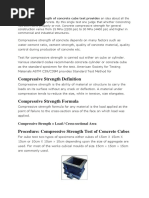 Compressive Strength of Concrete Cube