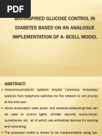 Bio-Inspired Glucose Control in Diabetes Based On An