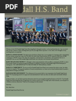 Randall H.S. Band: Spring Newsletter