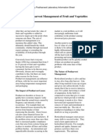 Post Harvest Management of Fruit and Vegetables