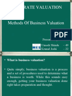 Methods of Business Valuation