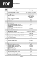 ANNEX 01 - Technical Specifications: 1. 110kV Circuit Breaker