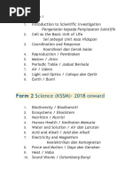 Form 2 Science (KSSM) - 2018 Onward: Sains Tingkatan 1