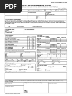 Ophthalmology Examination Report