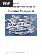 Contemporary Issues in Marketing Management