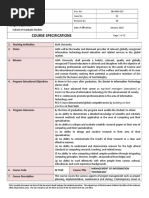 Quezon City: Course Specifications