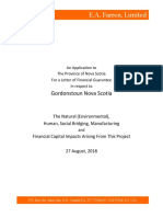 Gordonstoun Nova Scotia Application Letter of Financial Guarantee, August 2018