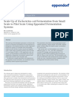 Application Note 306 - Scale-Up of Escherichia Coli Fermentation From Small Scale To Pilot Scale Using Eppendorf Fermentation Systems