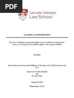 The Issues With Fitting Environmental Offences Into A Traditional Criminal Justice System: A Case Study of Water Pollution Offences and Corporate Liability.