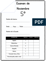 Noviembre - 5to Grado 2018-2019