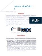 Arduino Sensor Ultrasónico HC SR04