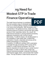 Growing Need For Modest STP in Trade Finance Operations