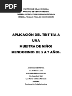 Aplicación Del Test TSA