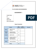 Assignment - : School of Science and Engineering