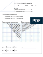 Algebra C Practice Test On Systems of Inequalities