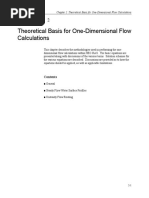 Theoretical Basis For One-Dimensional Flow Calculations