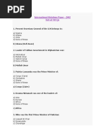 International Relations Paper - 2002 Solved Mcqs