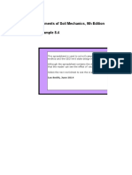 Elements of Soil Mechanics, 9th Edition Example 8.4: Ian Smith, June 2014