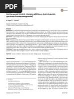 Are Therapeutic Diets An Emerging Additional Choice in Autism Spectrum Disorder Management?