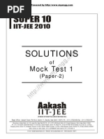 Solutions: Mock Test 1